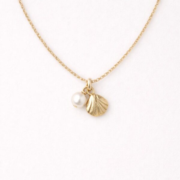 Shell + Pearl Charm Necklace